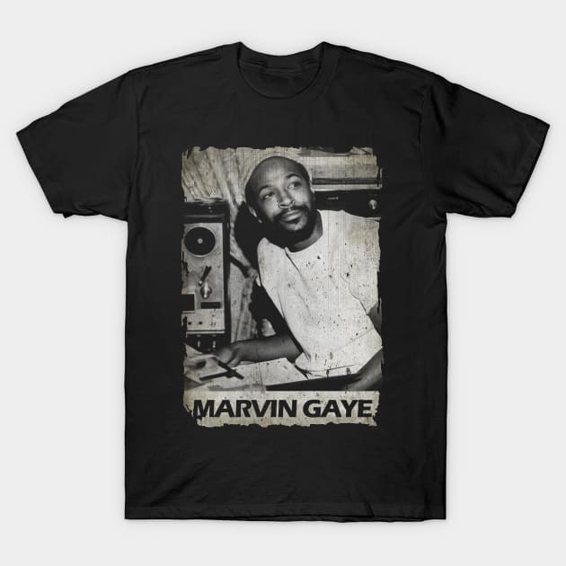 Marvin Gaye - Vintage On Frame T-Shirt by WHITE ANGEL STUDIO